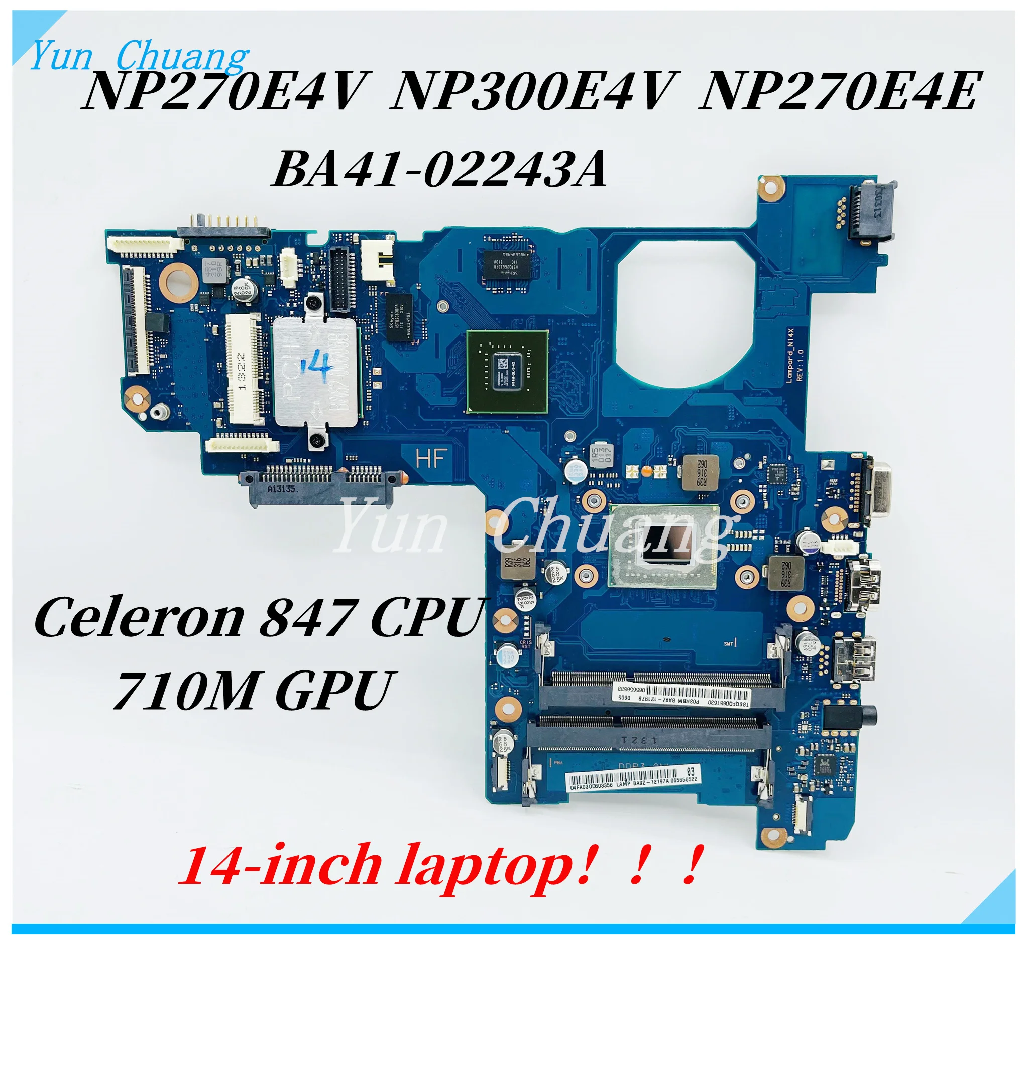 BA41-02243A Для SAMSUNG NP270E4V NP300E4V 14-Дюймовая Материнская Плата Ноутбука BA92-12197A С процессором Celeron 847 710M 1G GPU DDR3 Материнская Плата