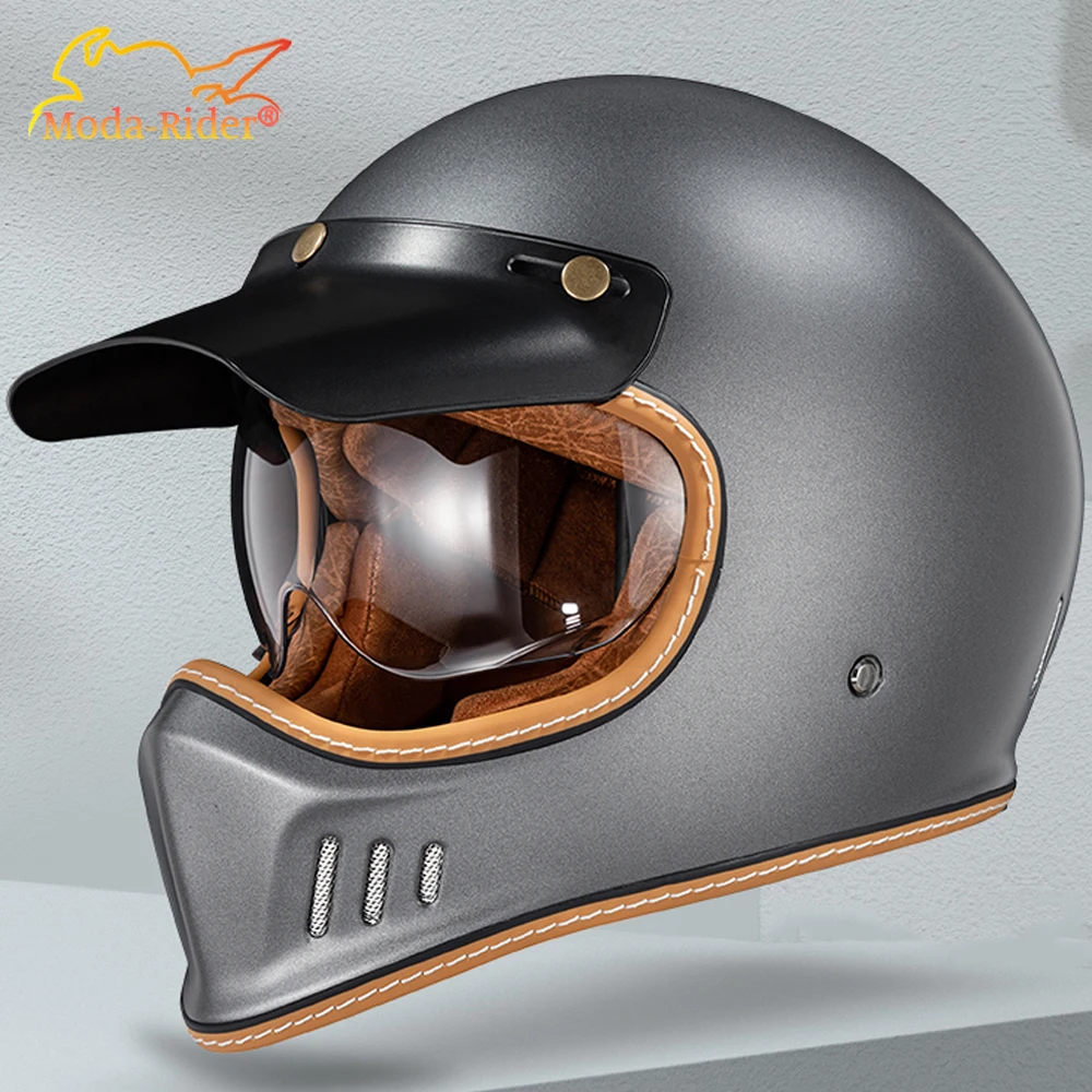Мотоциклетный полнолицевой шлем с сертификацией DOT Шлем для мотокросса Дышащий мужской шлем для мотогонок по бездорожью с солнцезащитным козырьком