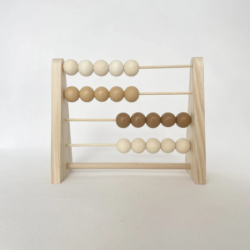 Скандинавские деревянные счеты для украшения рабочего стола в детской комнате, Развивающая игрушка для раннего обучения математике, декор детской из натурального дерева