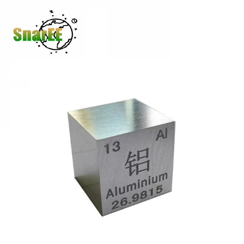 3ШТ Алюминиевый элемент Куб Периодическая таблица химических элементов Al cube Материалы для научных исследований Коллекция праздничных подарков