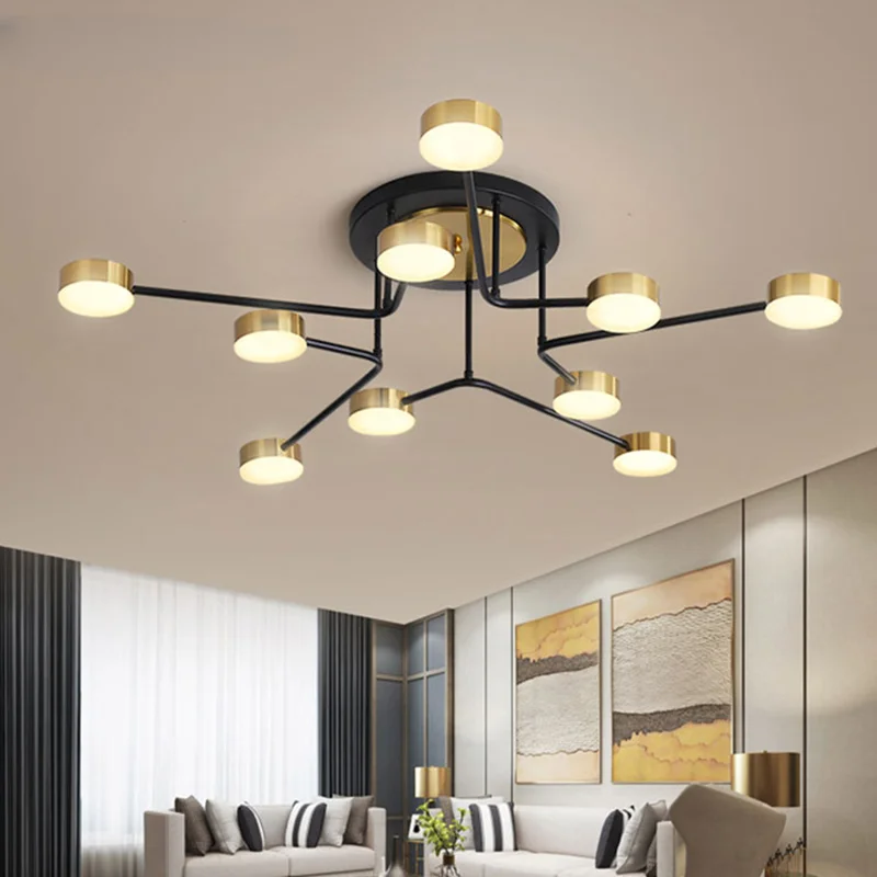 Светодиодная современная люстра Golden Luxuxy, освещение для гостиной, столовой, спальни, ламп для домашнего декора, внутреннего освещения, светильников Luminaria