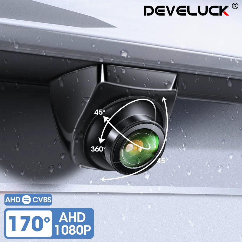 Камера заднего вида AHD 1080P CVBS ночного видения IP68 Водонепроницаемая 170-градусная резервная копия объектива 