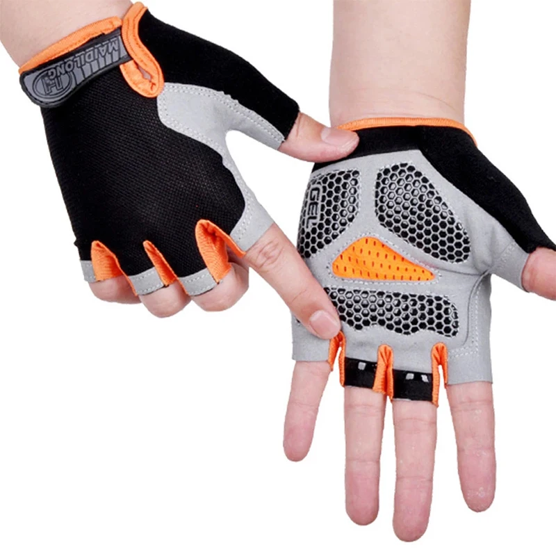 Велосипедные противоскользящие мужские перчатки на полпальца, Дышащие противоударные спортивные перчатки, защищающие от пота, велосипедные перчатки, Велосипедное снаряжение