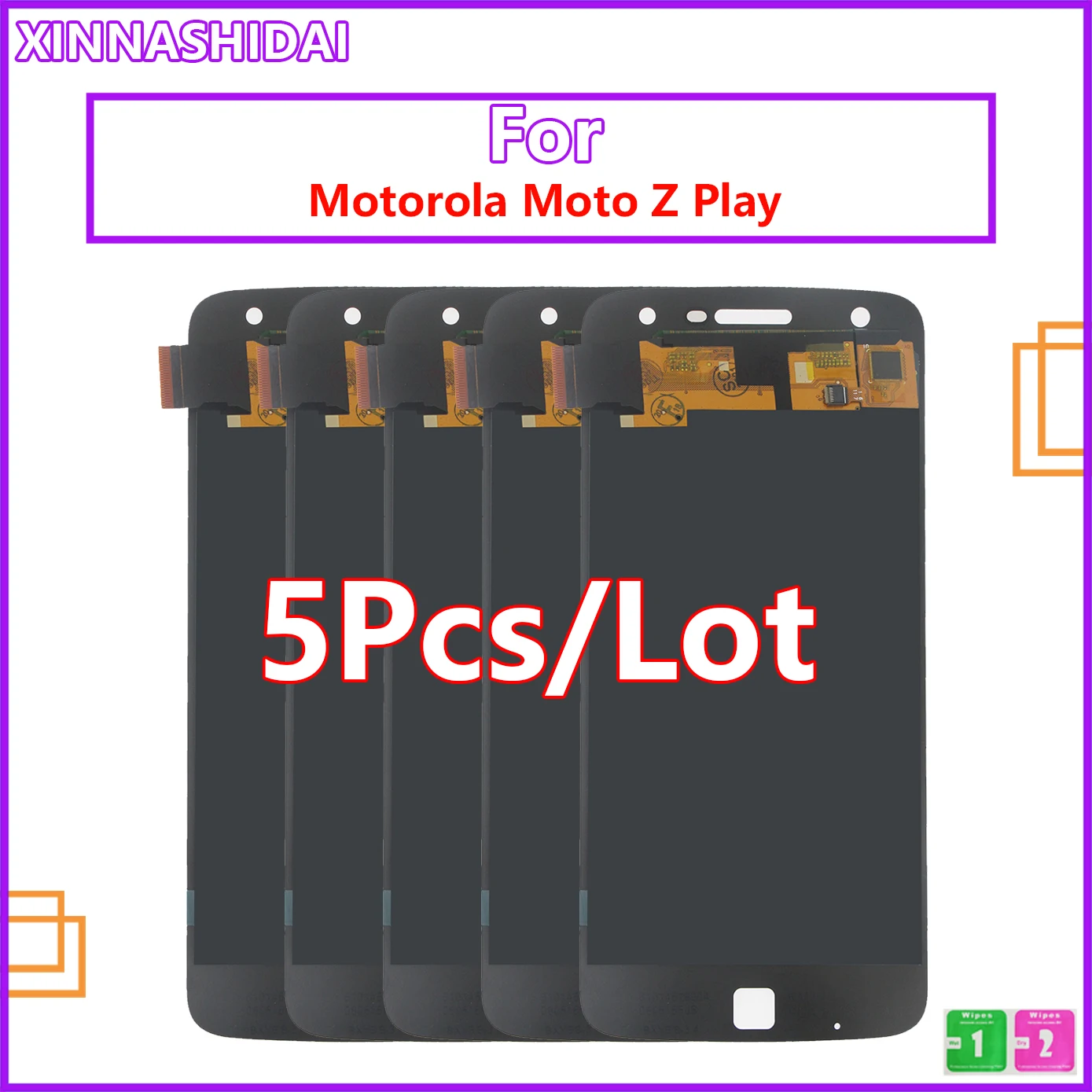 5 шт./лот для Motorola Для Moto Z Play ЖК-дисплей с сенсорным экраном, дигитайзер в сборе, замена для Motorola Moto Z Play XT1635