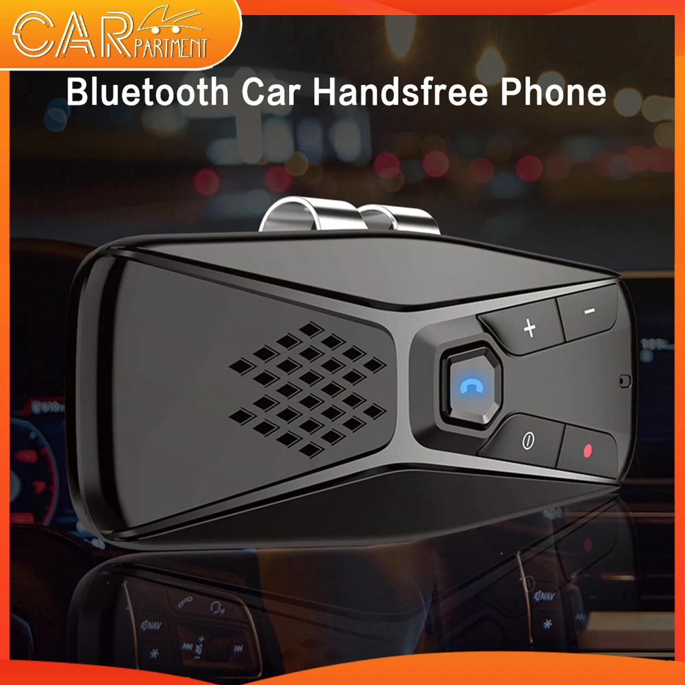 Автомобильный громкоговоритель Bluetooth 5.0 Громкая связь Автомобильный Солнцезащитный козырек Беспроводная Громкая связь Перезаряжаемый громкоговоритель