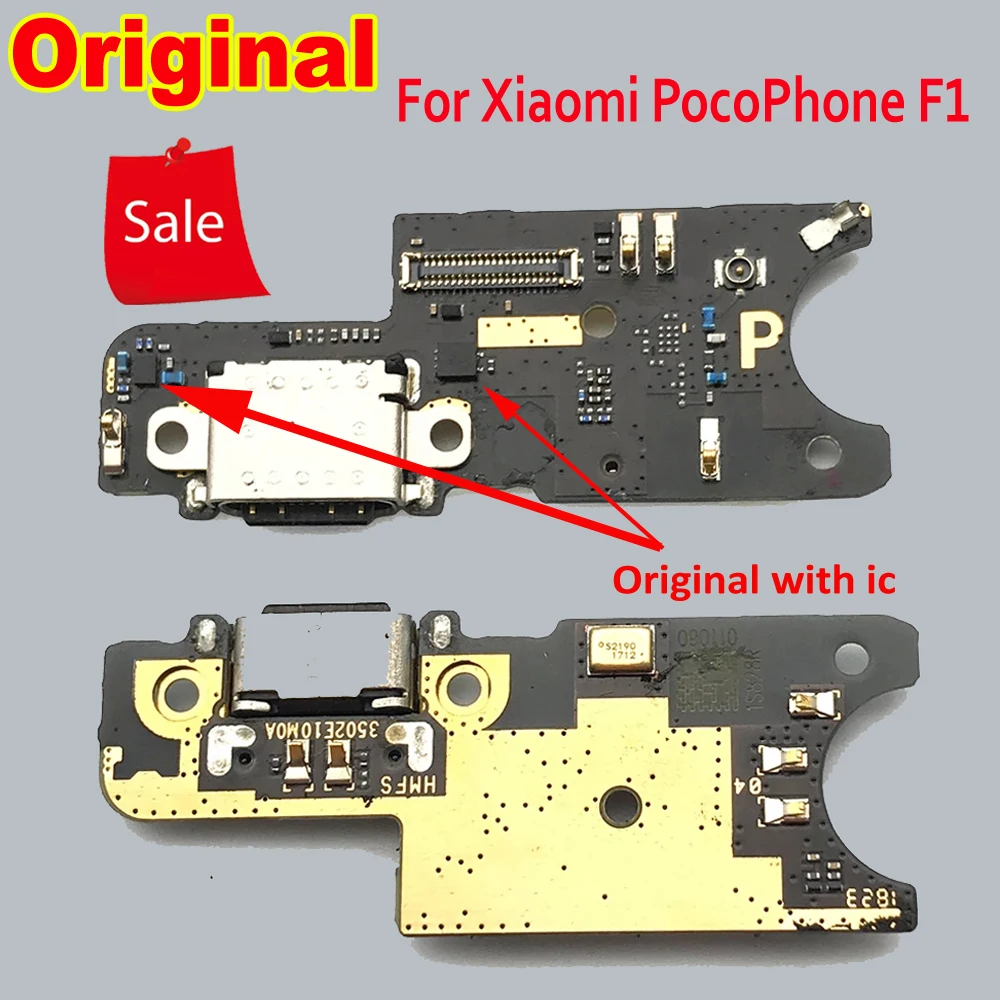 Оригинал для Poco F1 Порт зарядки печатная плата USB разъем для зарядки док-станции Зарядное устройство для микрофона Гибкий кабель для Xiaomi PocoPhone F1