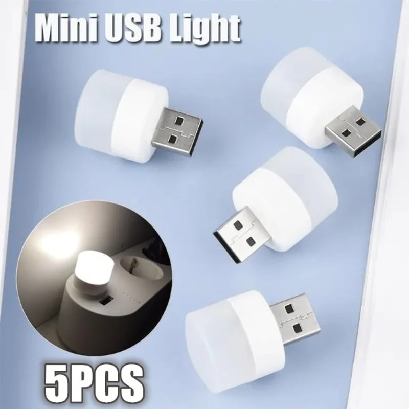 Лампа с USB-разъемом, зарядка компьютера от мобильного устройства, USB-небольшие книжные лампы, Светодиодная лампа для чтения с защитой для глаз, Маленькая круглая лампа, ночник