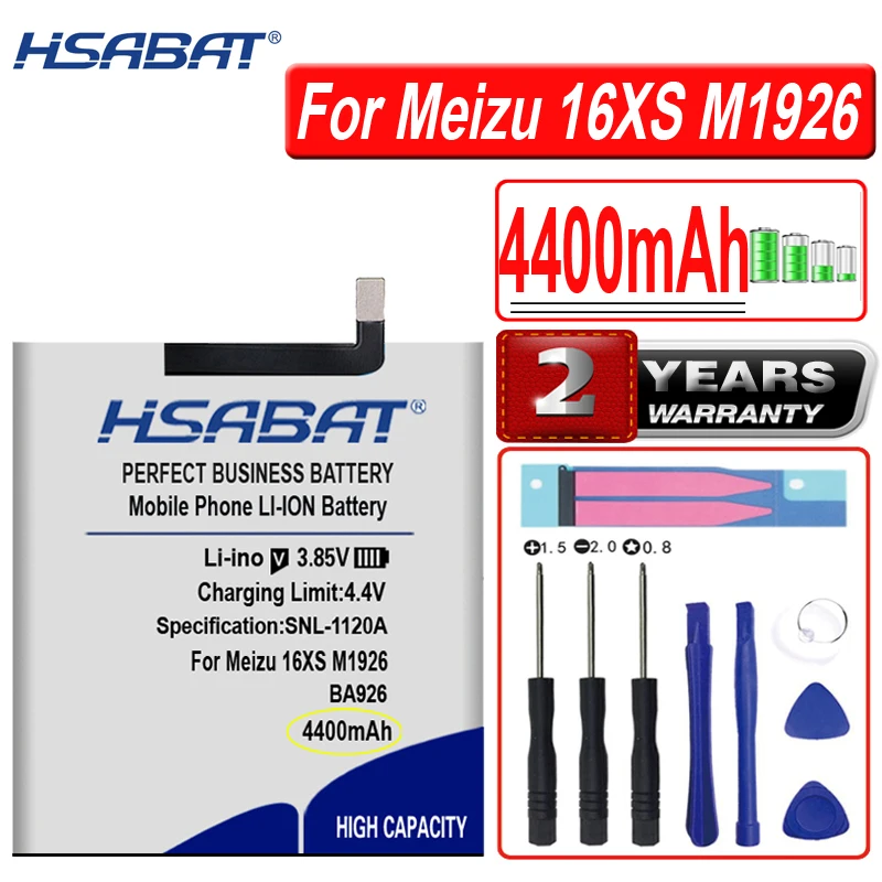 HSABAT 4400 мАч BA926 Аккумулятор Высокой Емкости для Смартфона Meizu 16XS M1926 M926H M926Q