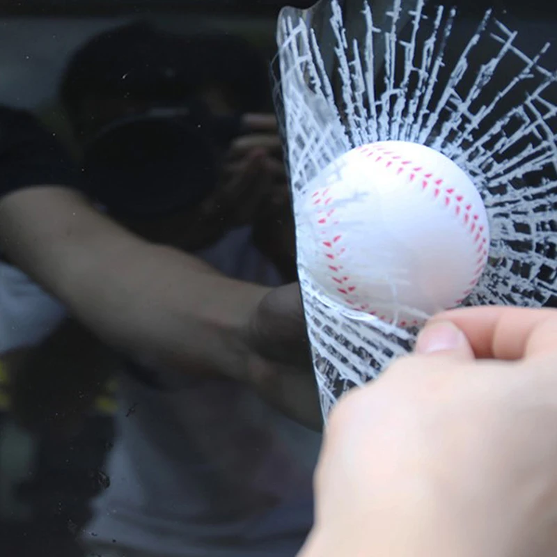 Автомобильная 3D наклейка Белый мяч для гольфа Футбол Баскетбол Теннис Бейсбол Удар по стеклу Наклейка на лобовое стекло Автомобильная наклейка Аксессуар 1ШТ