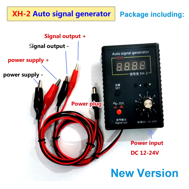 Оригинальный новый генератор сигналов автомобиля XH-2 Auto, датчик холла, датчик положения коленчатого вала, имитатор сигнала, измеритель частоты от 2 Гц до 8 кГц
