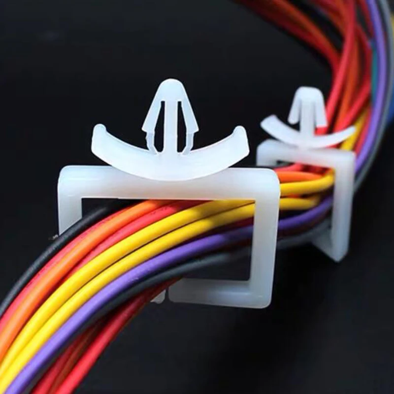 квадратный провод нейлоновый зажим кабельная стяжка CHA MIS PCB host wire tiding Хомут для Шлангового Шнура Зажим для Галстука Органайзер Для Управления Монтажное отверстие вставка заклепка
