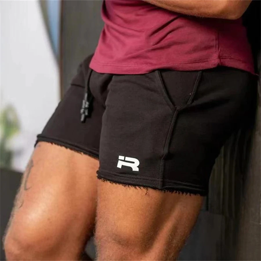 2023 новые хлопчатобумажные спортивные шорты мужские быстросохнущие шорты для бега трусцой Мужские шорты для фитнеса в тренажерном зале тренировочные короткие брюки мужские