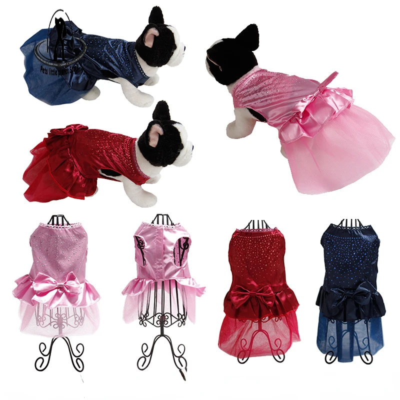 Новая юбка для домашних собак, Плюшевый пудель, кошка Чихуахуа, Весенне-летнее платье Маленькой принцессы Помпадур, костюм собаки