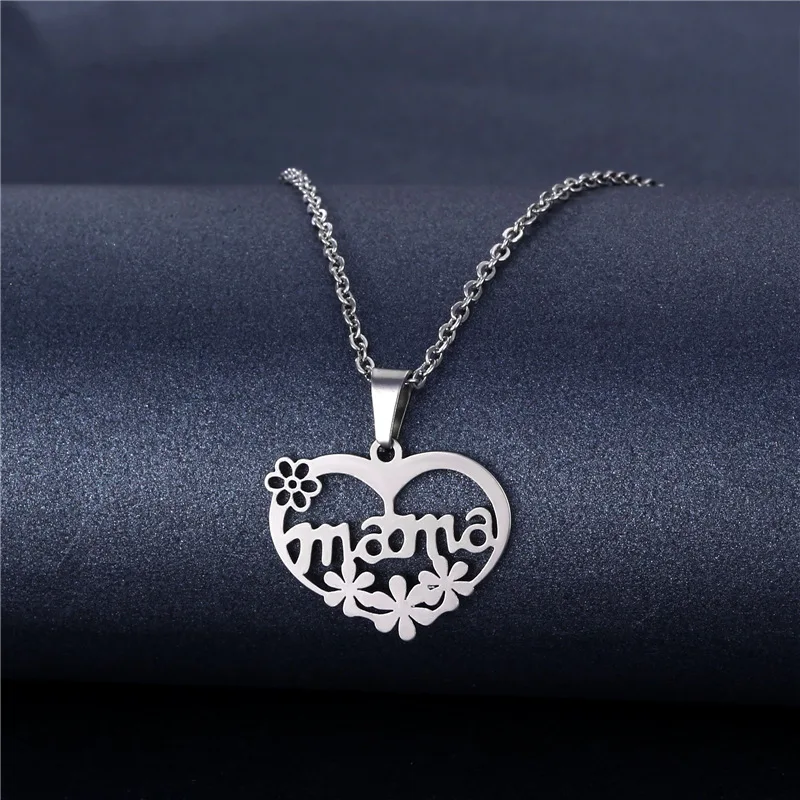 2023 Новое простое ожерелье с подвеской для мамы в виде сердечка, креативная женская цепочка на ключицу, подарок на День матери