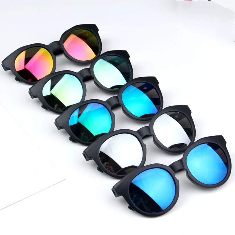 Солнцезащитные очки 2023 Baby Trend с цветными светоотражающими линзами Uv400, солнцезащитные очки с защитой от ультрафиолета, матовые детские велосипедные солнцезащитные очки