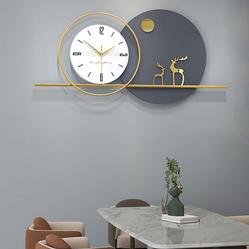 Настенные часы из кованого железа в скандинавском стиле для украшения мебели в гостиной, бесшумные настенные часы для домашнего декора, настенные часы для столовой
