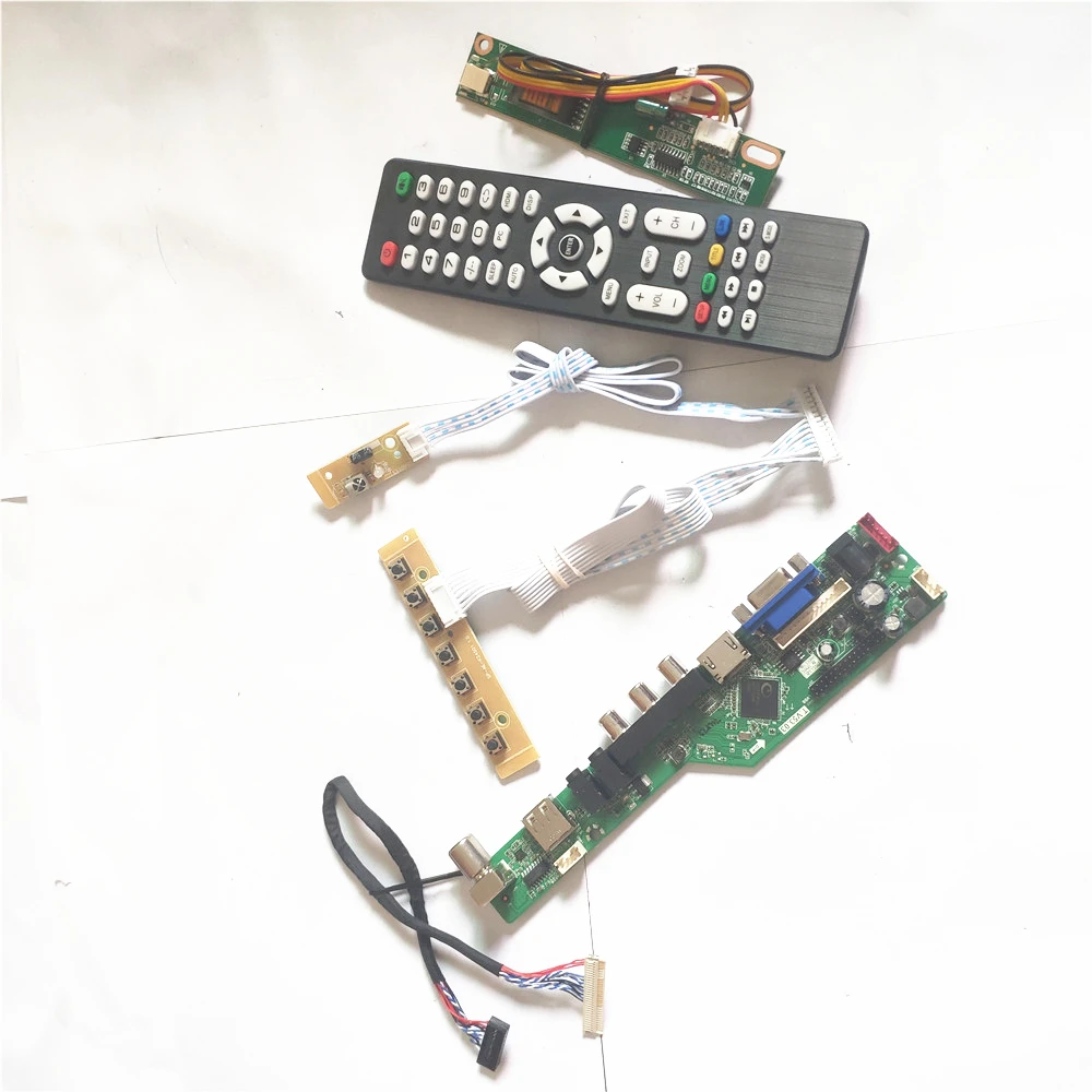 Для LP141XB-B1/C1C4 HDMI-совместимый VGA AV USB RF Инвертор + Пульт дистанционного управления + клавиатура 1CCFL LVDS 20Pin ЖК-панель TV53 card board  