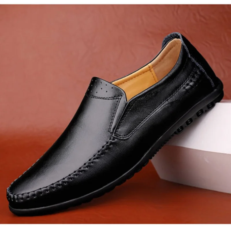 Популярная повседневная обувь первый слой воловья кожа Мужская обувь мокасины обувь легкая обувь