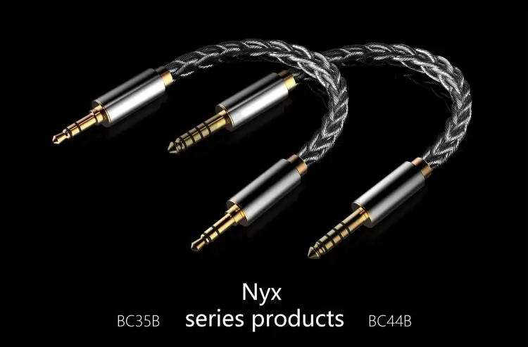 Новый кабель для записи аудиопары BC35B/44B Air Nyx из стерлингового серебра с экранированием 3,5/4,4 сбалансированного усилителя