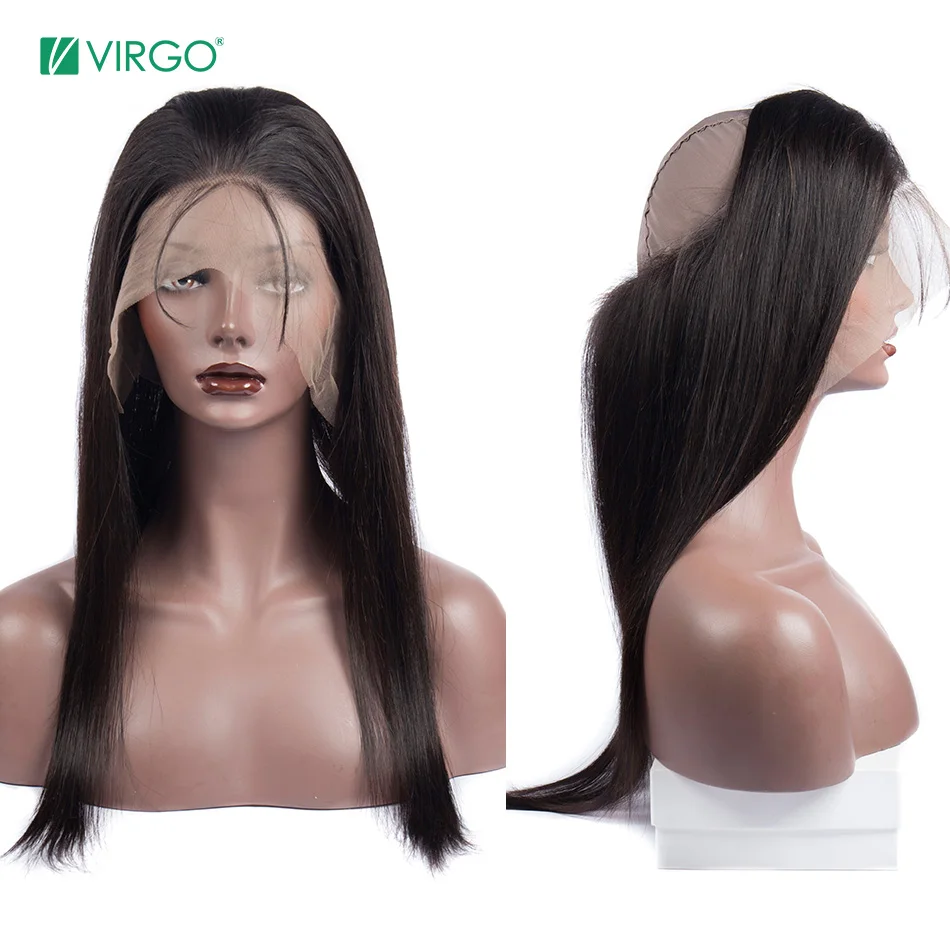Бразильские прямые волосы 360-дюймовая кружевная фронтальная застежка Remy Человеческие волосы Свободная часть Натуральный цвет Бесплатная доставка Virgo Hair
