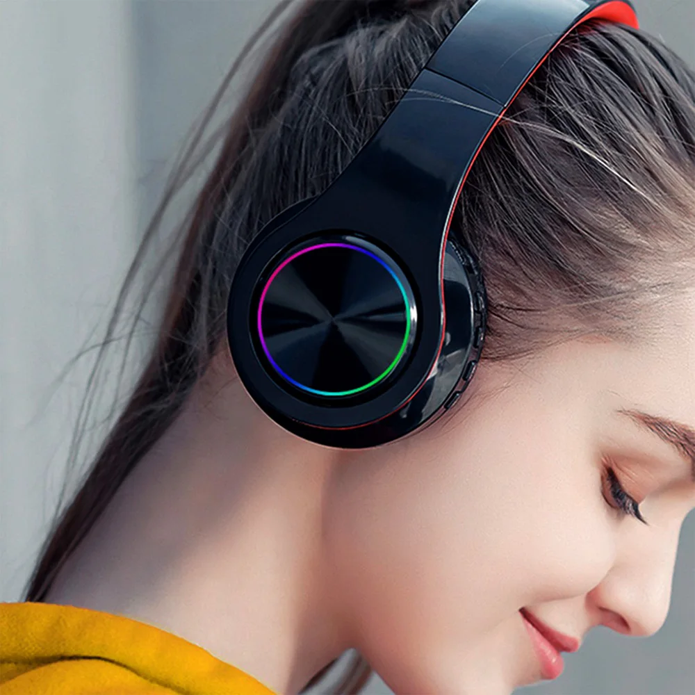 Складные наушники Headphone B39 RGB Luminous Wireless BT 5.0 Gaming Headset Стерео наушники с микрофоном