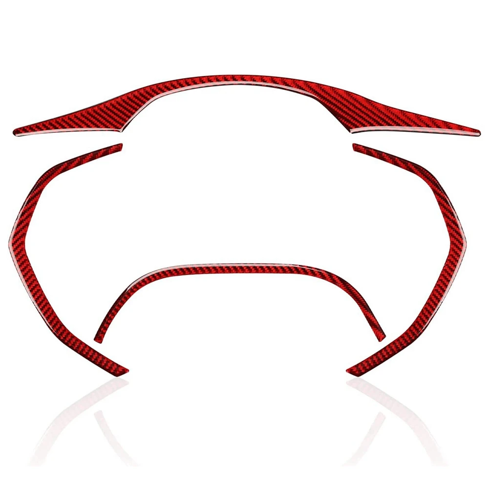 Комплект Наклеек Spee eter Frame на Приборную панель из Углеродного Волокна для Салона Автомобиля Chevrolet Corvette C7 2014-2019, Красный