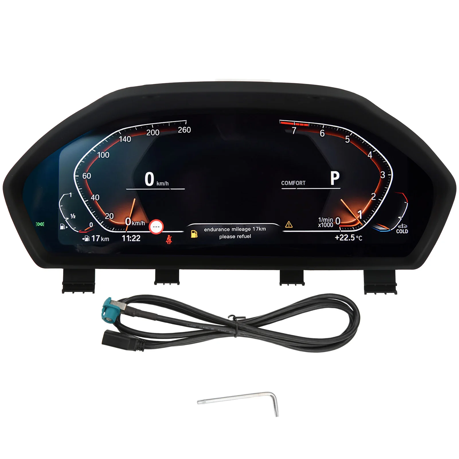 ЖК-дисплей приборной панели, автомобильный цифровой кластерный прибор, Разрешение 1920x720 для автомобиля
