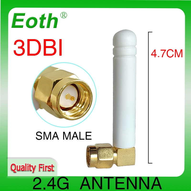 2,4 ГГц WIFI Антенна 3dbi Антенна SMA Штекерный разъем 2,4 G wifi antena 2,4 ГГц antenne IOT wi-Fi Белый для антенн Беспроводного маршрутизатора