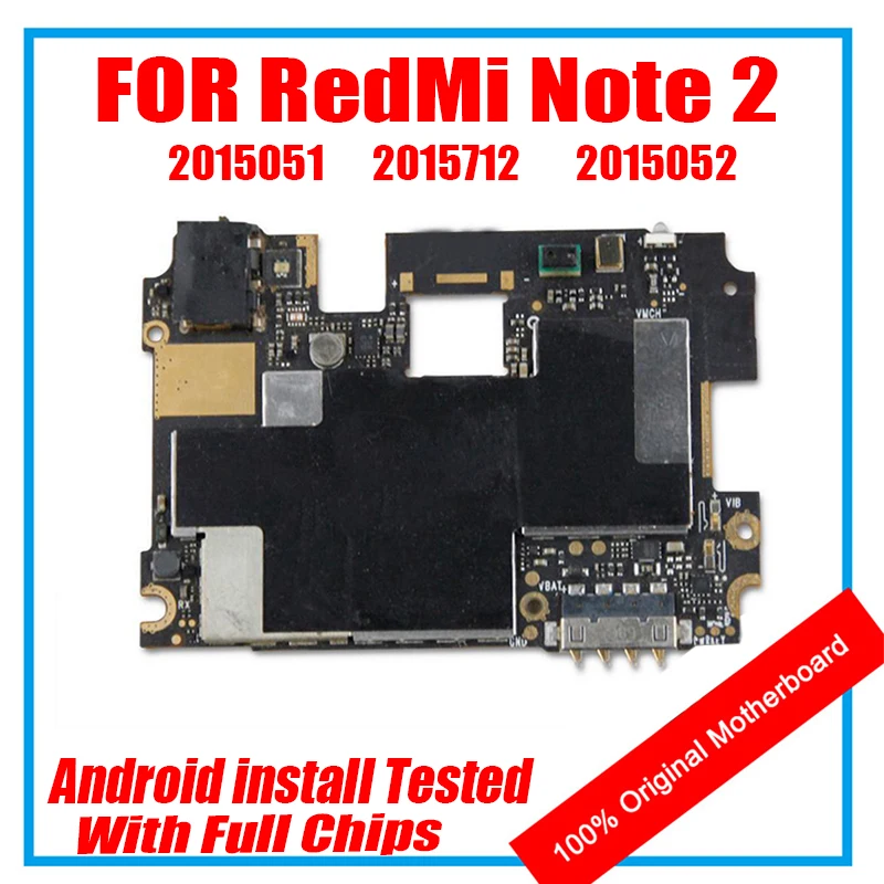 Для Xiaomi Hongmi Redmi Note 2 Материнская плата с чипами Обновлена Система Android MIUI 2015052 Заменена чистая основная плата