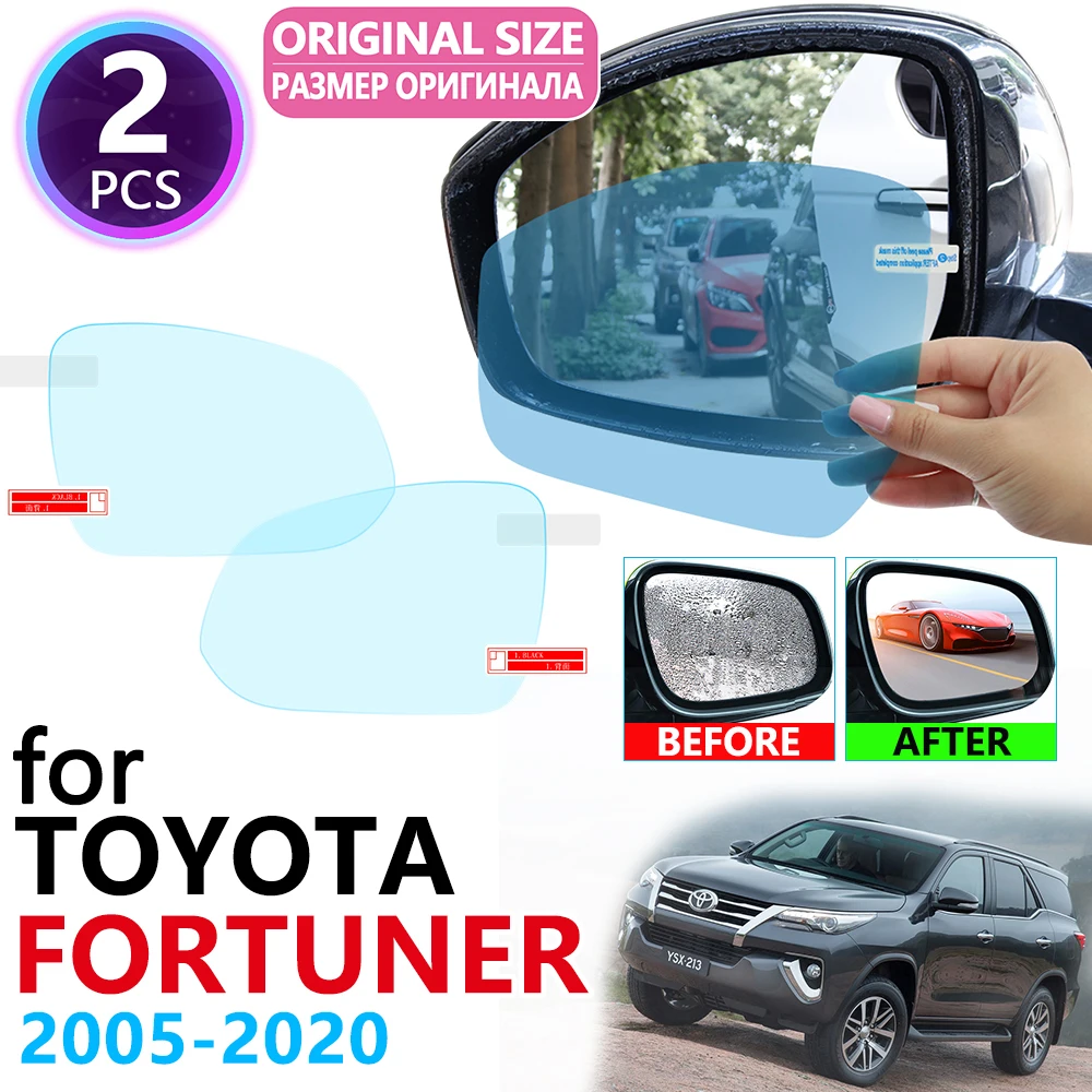 для Toyota Fortuner AN50 AN60 AN150 AN160 Hilux SW4 SR5 2005 ~ 2020 Полное Покрытие Зеркала Заднего Вида Непромокаемая Противотуманная Пленка Аксессуары