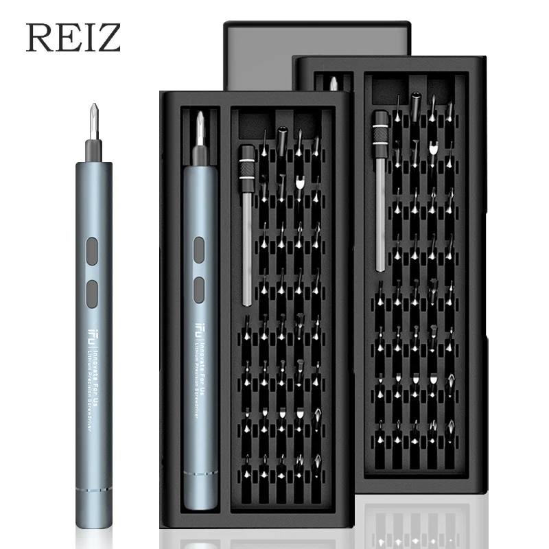 Набор электрических отверток REIZ Precision 42 В 1 Torx Аккумуляторная отвертка с шестигранной прорезью для ремонта телефонов и ноутбуков PowerTool