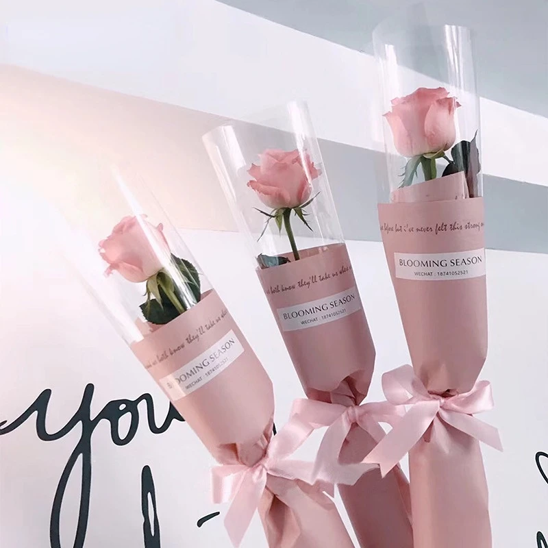 Оберточная бумага для одиночных цветов Флористическая бумага для роз Подарочная упаковка для одиночных роз