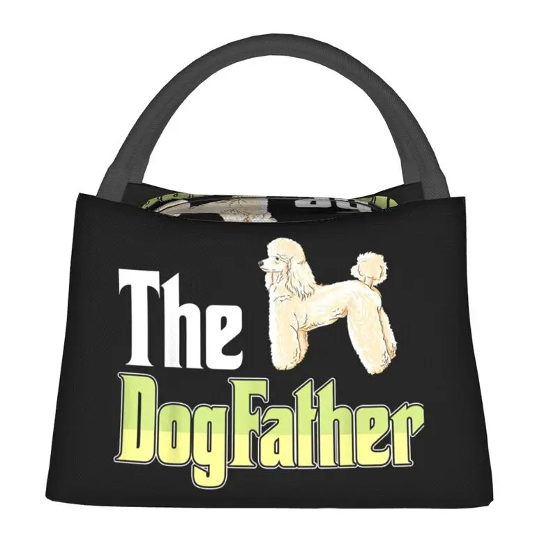 Забавный пудель-папаша, владелец собаки, День отца, изолированная сумка для ланча для портативного холодильника, термобокс для бенто, офис в больнице