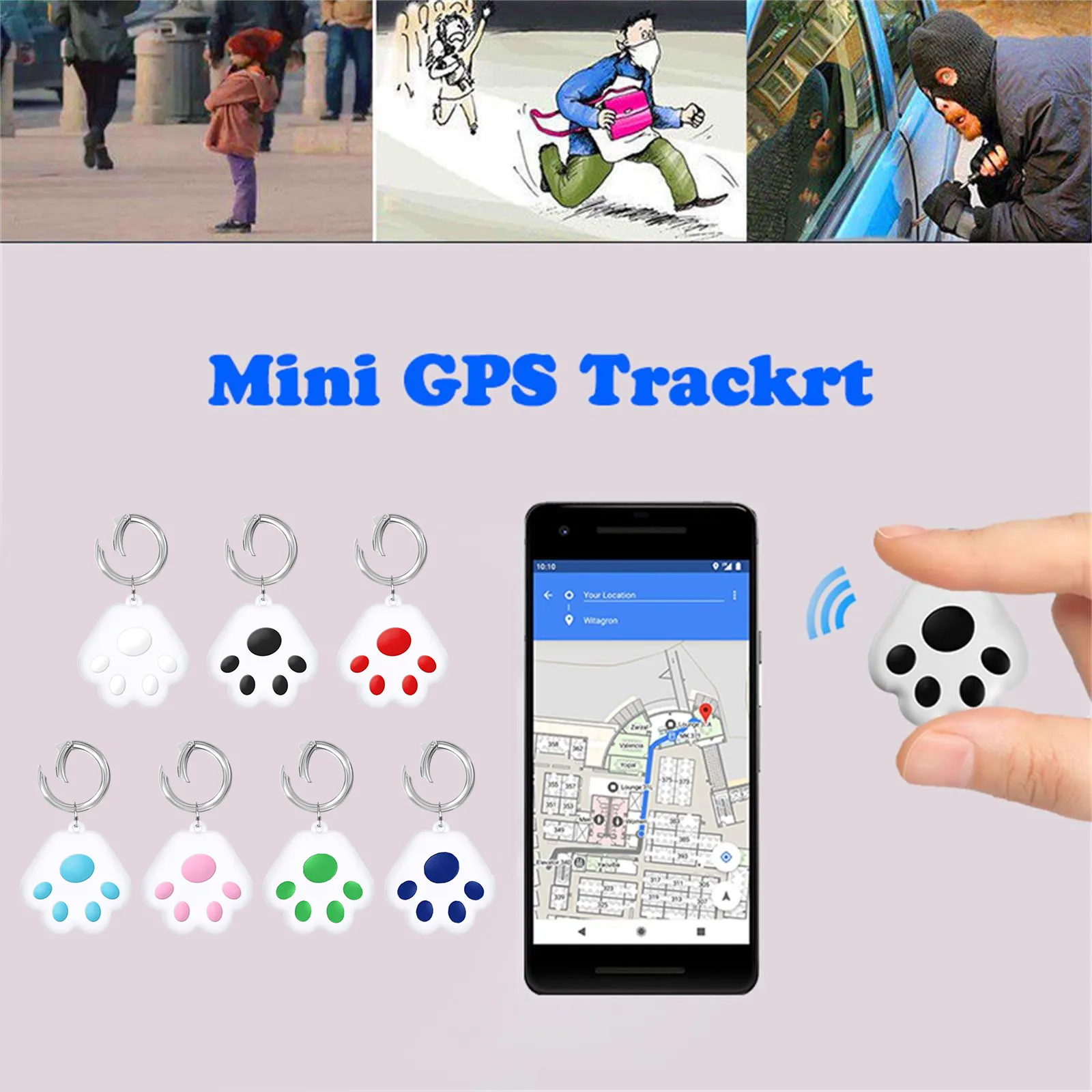 Мини умный GPS-трекер, устройство для поиска ключей, беспроводной Bluetooth-датчик защиты от потери сигнала тревоги, устройство для отслеживания устройств для детей, домашних животных, багажа в автомобиле