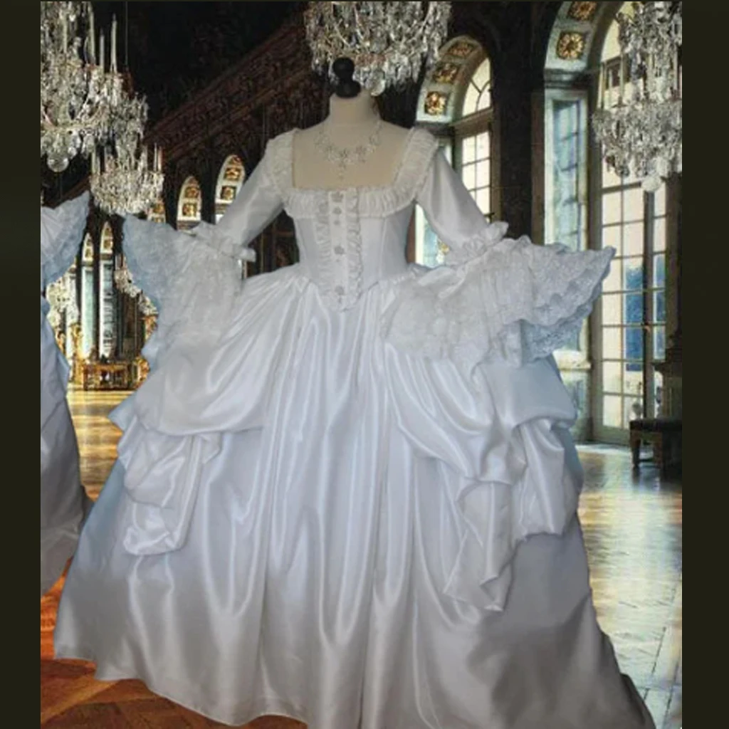 бальное платье в викторианском стиле рококо 1770-х годов, винтажное свадебное платье для новобрачных, вечернее платье в стиле Ренессанс рококо, одежда для Хэллоуина