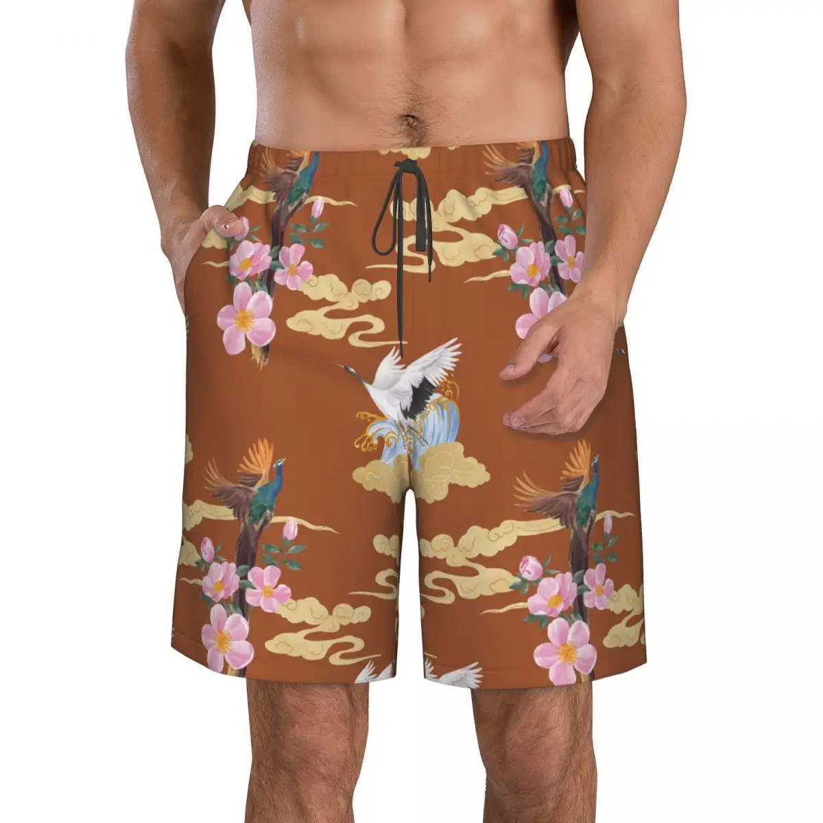 Мужские быстросохнущие плавки для летних пляжных шорт, брюки, пляжные шорты 524609011 B925