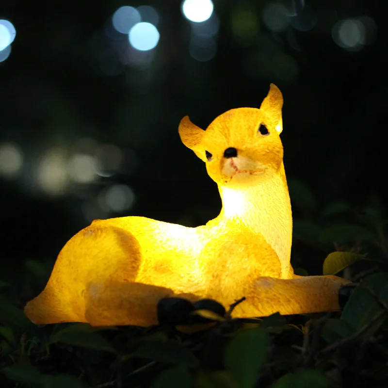 Солнечная лампа, моделирующая животных, Мультяшный свет, Декоративный свет во дворе, Садовая водонепроницаемая лампа для газона