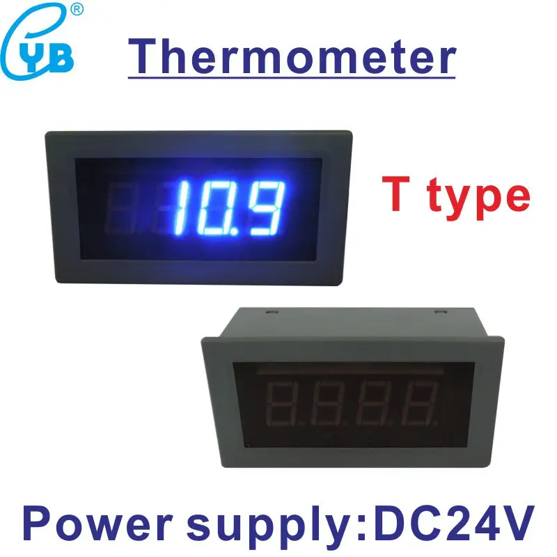 Напряжение питания T-типа DC 24V Датчик Термопары Автомобильный Регулятор Температуры Светодиодный Дисплей Цифровой Измеритель Температуры Универсального Типа