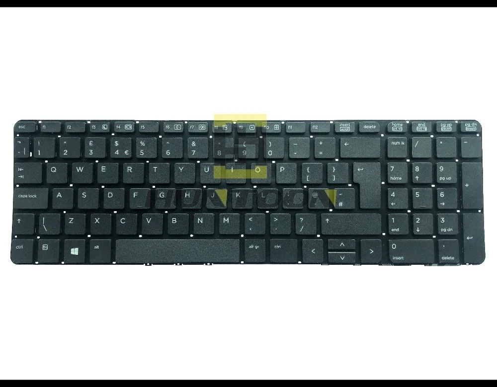 Подлинная клавиатура США/английского языка для HP ProBook 450 G2 455 G2 470 G2 Клавиатура ноутбука 727682-B71 Британская Раскладка Черного цвета без рамки