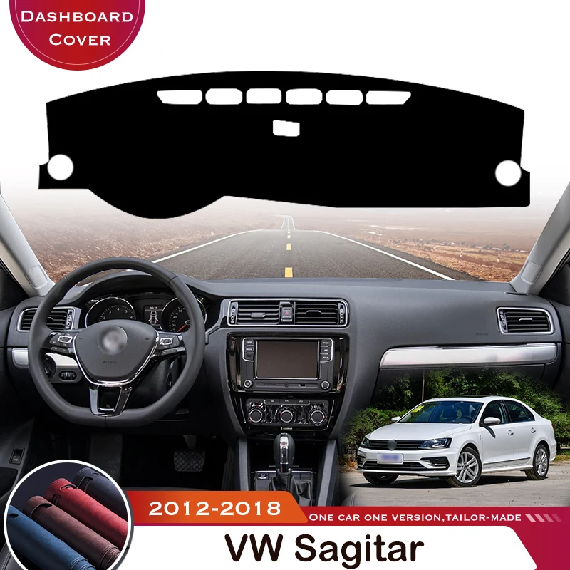 Для Volkswagen VW Sagitar 2012-2018 Автомобильный коврик для приборной панели, коврик, ковер, защита от ультрафиолета, Противоскользящий чехол для автомобиля, кожаный защитный