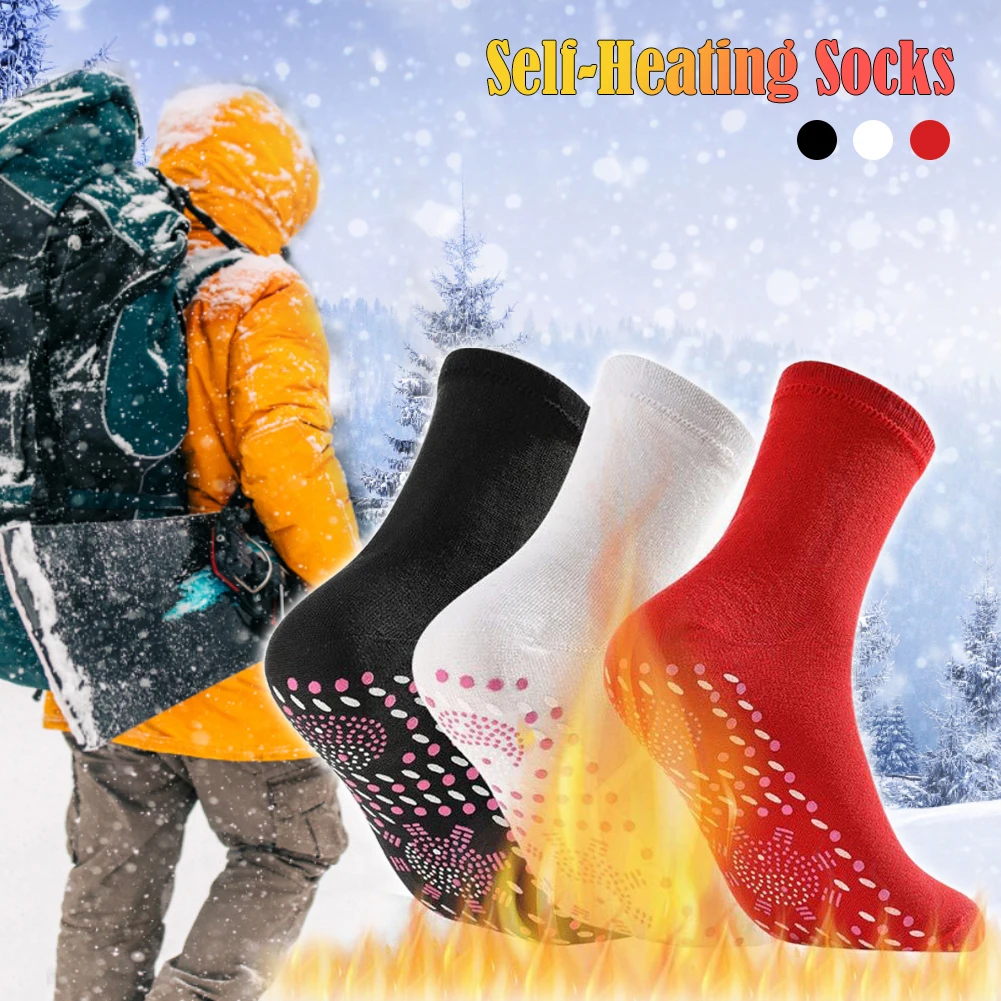 1 пара Унисекс, зимние теплые самонагревающиеся носки для здоровья, Обезболивающие, Наружная терапия от простуды, Магнитные термокостюмы Для мужчин/женщин