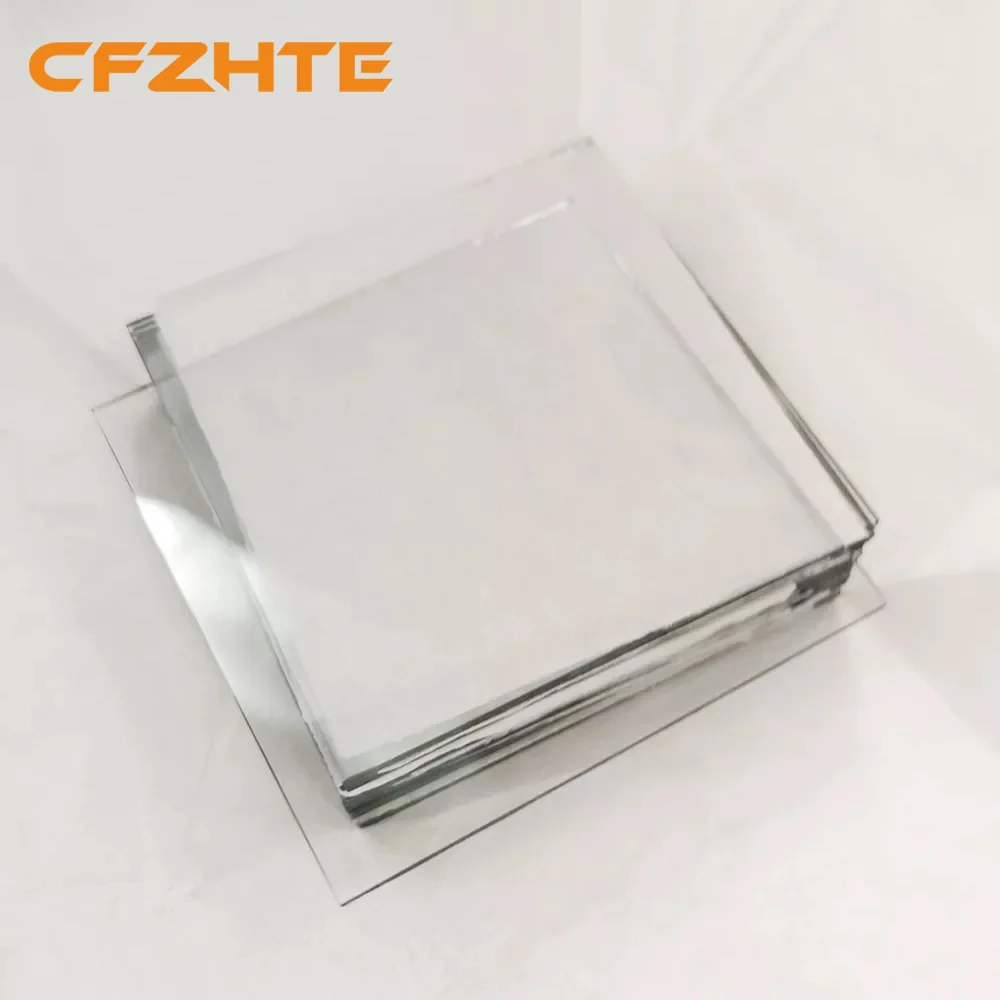 50x50x1,1 мм 10 Ом/кв.м 10 шт. Лабораторное прозрачное проводящее стекло из оксида индия-олова, стекло с покрытием ITO Glass