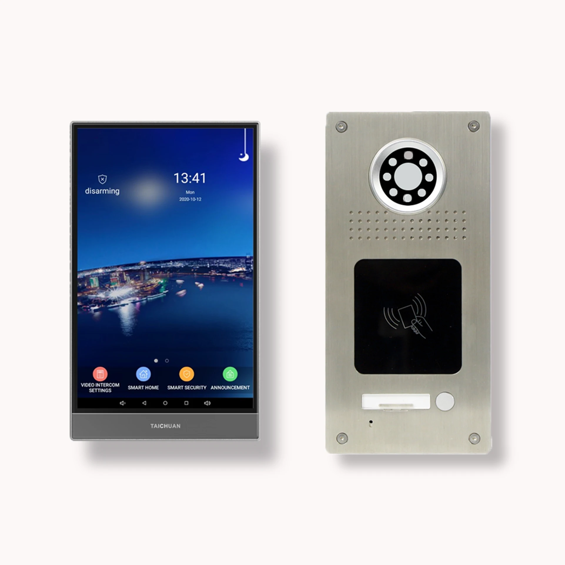 8-дюймовый сенсорный ip-видеодомофон Android tuya intercom с приложением для мобильного телефона видеодомофон wifi для виллы