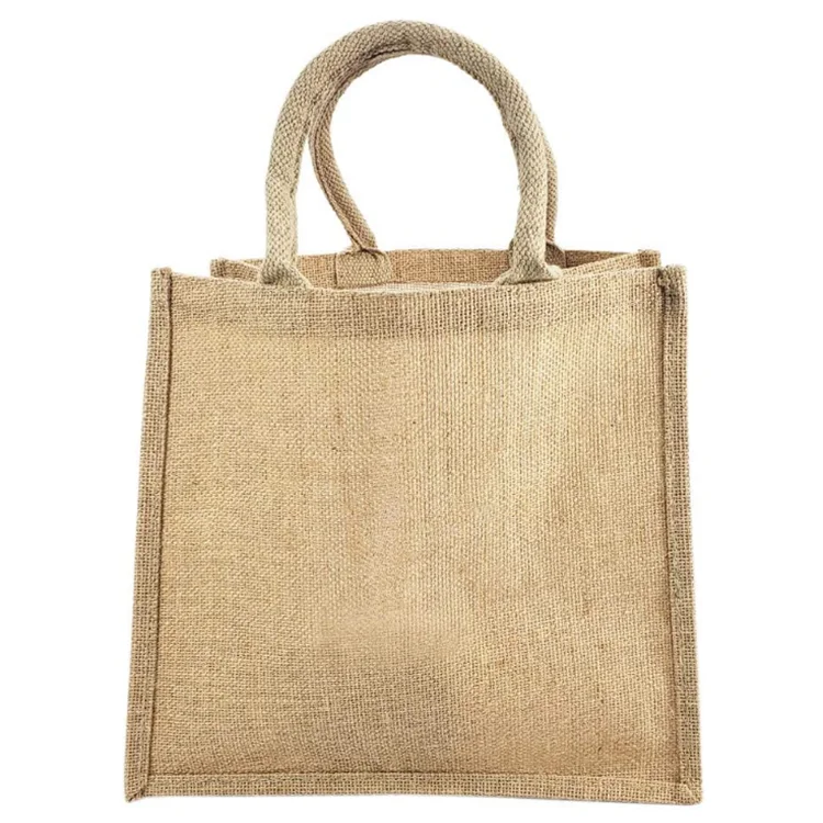 Экологически Чистые Индивидуальные Многоразовые сумки для покупок из джута с напечатанным логотипом