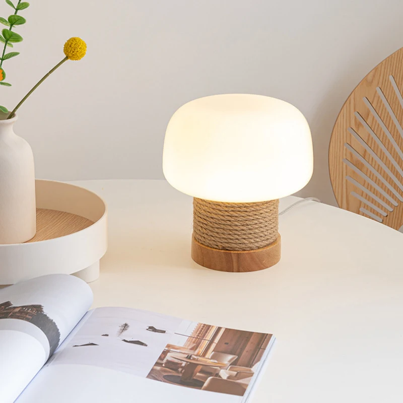 Настольная лампа в виде гриба в стиле Морден, прикроватная лампа для спальни в скандинавском стиле, креативное оформление, атмосферный ночник