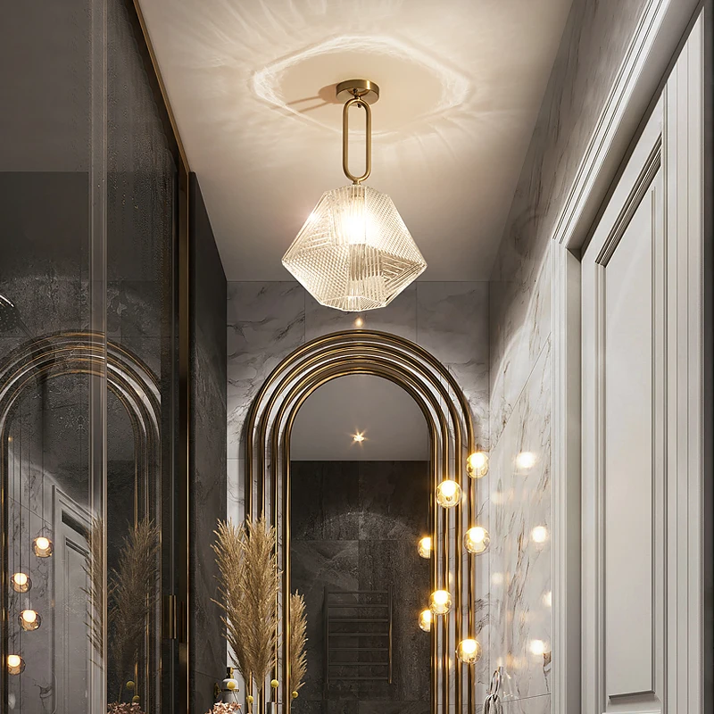 Современные подвесные светильники Золотой потолочный светильник для гостиной, кухни, Стеклянной спальни, настенный светильник для домашнего потолочного декора, Лампа для освещения комнаты