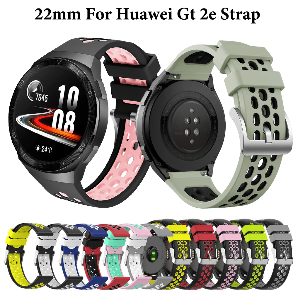 22 мм браслет-напульсник ремешок для huawei watch GT 2E Sport силиконовый быстросъемный ремешок для смарт-часов (специальный gt2e)