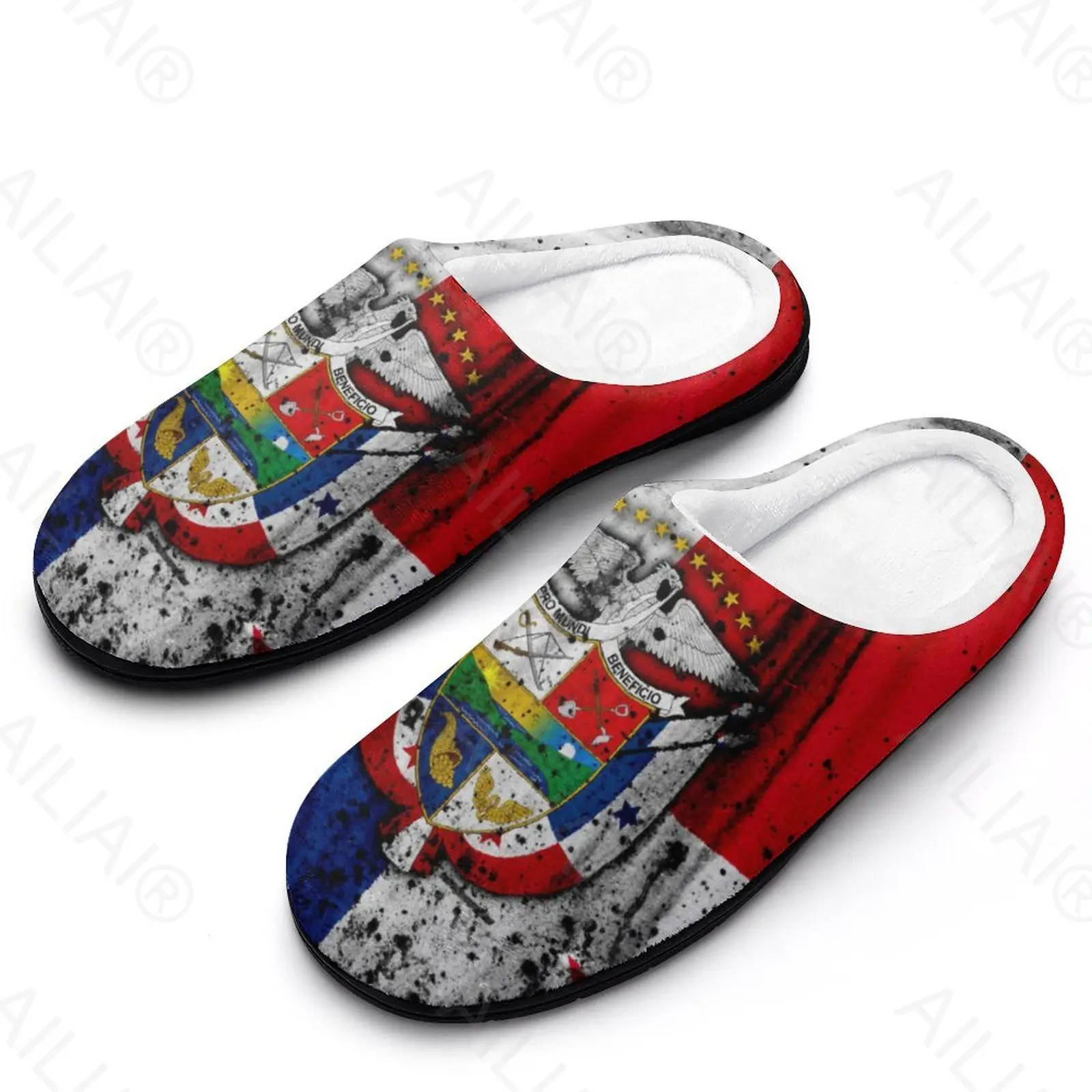 Флаг Панамы (13), сандалии, плюшевая повседневная обувь, сохраняющая тепло, мужские и женские тапочки, модные повседневные аниме
