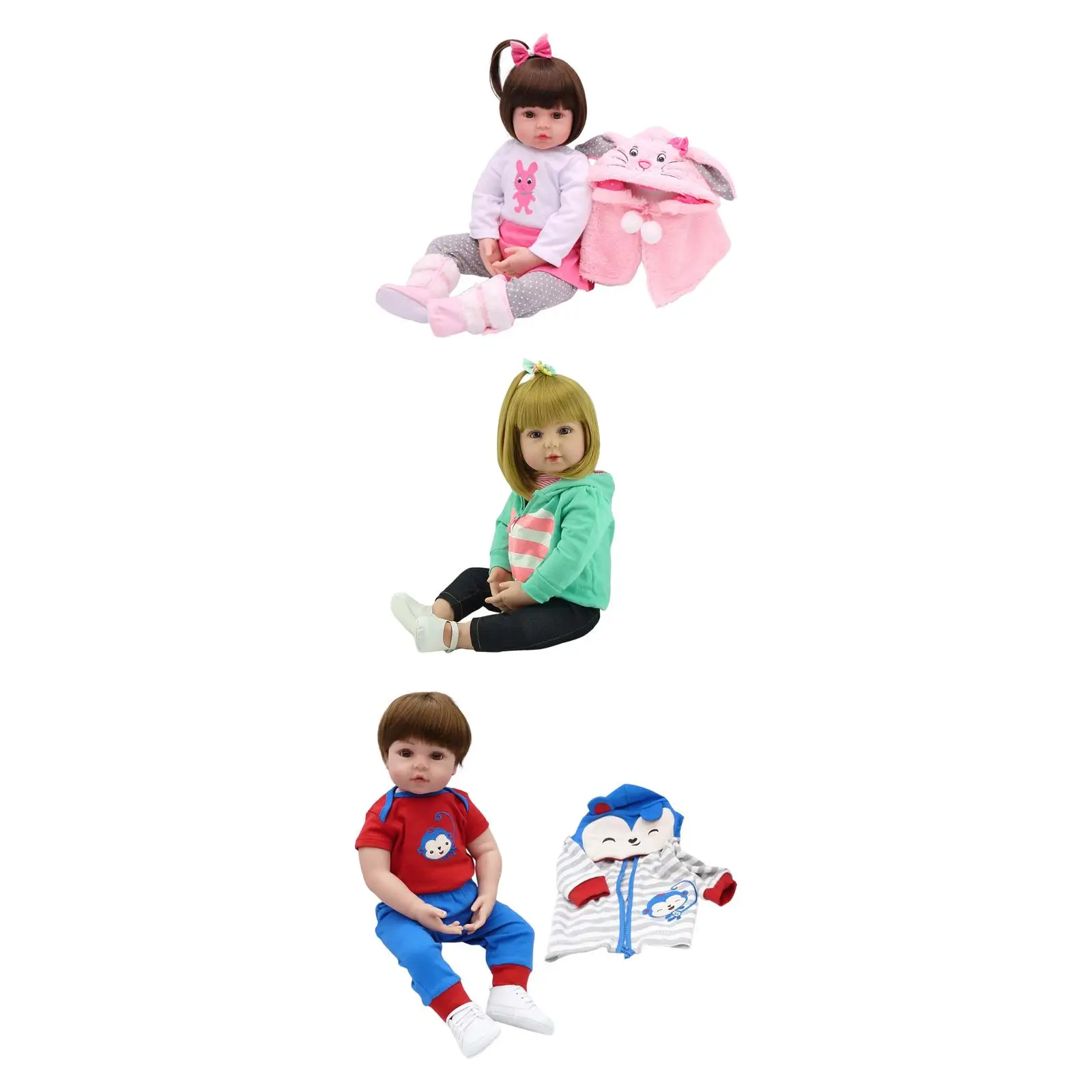 Reborn детские куклы реалистичные открытыми глазами глядя в одежде силиконовые тела малышей игрушки для детей подарки роль играют дошкольного