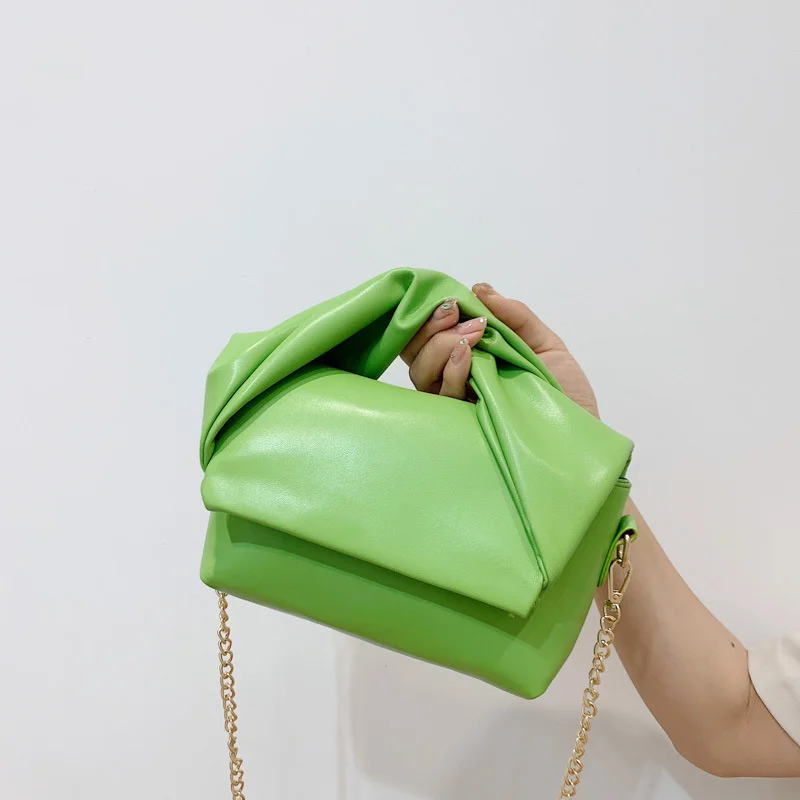 Элегантные однотонные сумки Женские сумки через плечо из искусственной кожи высокого качества 2023, Простой кошелек с плиссированным дизайном, женская сумка через плечо